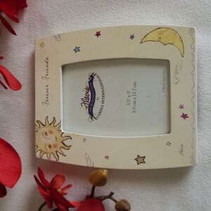 Flavia Picture Frame Photo Forever Friends Sun Moon Stars 6" X 7" Easel Back